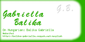gabriella balika business card